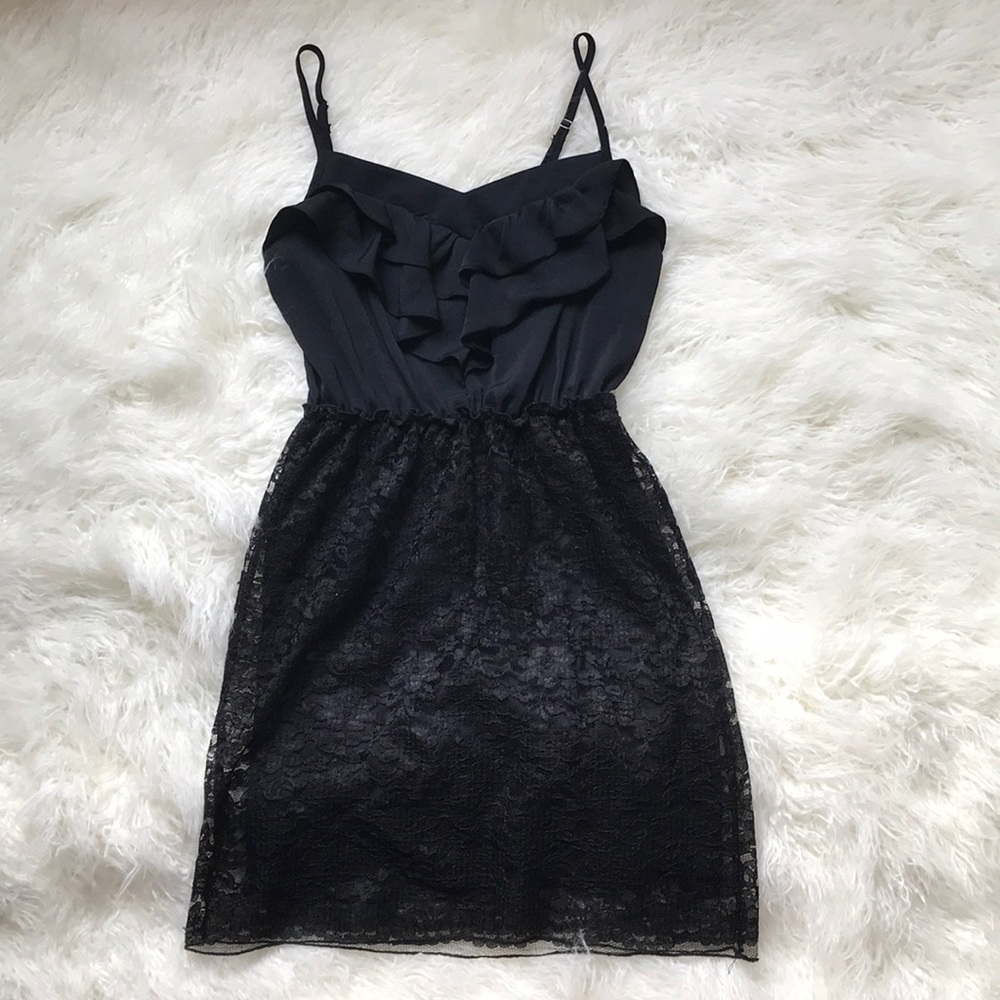 black lace dress